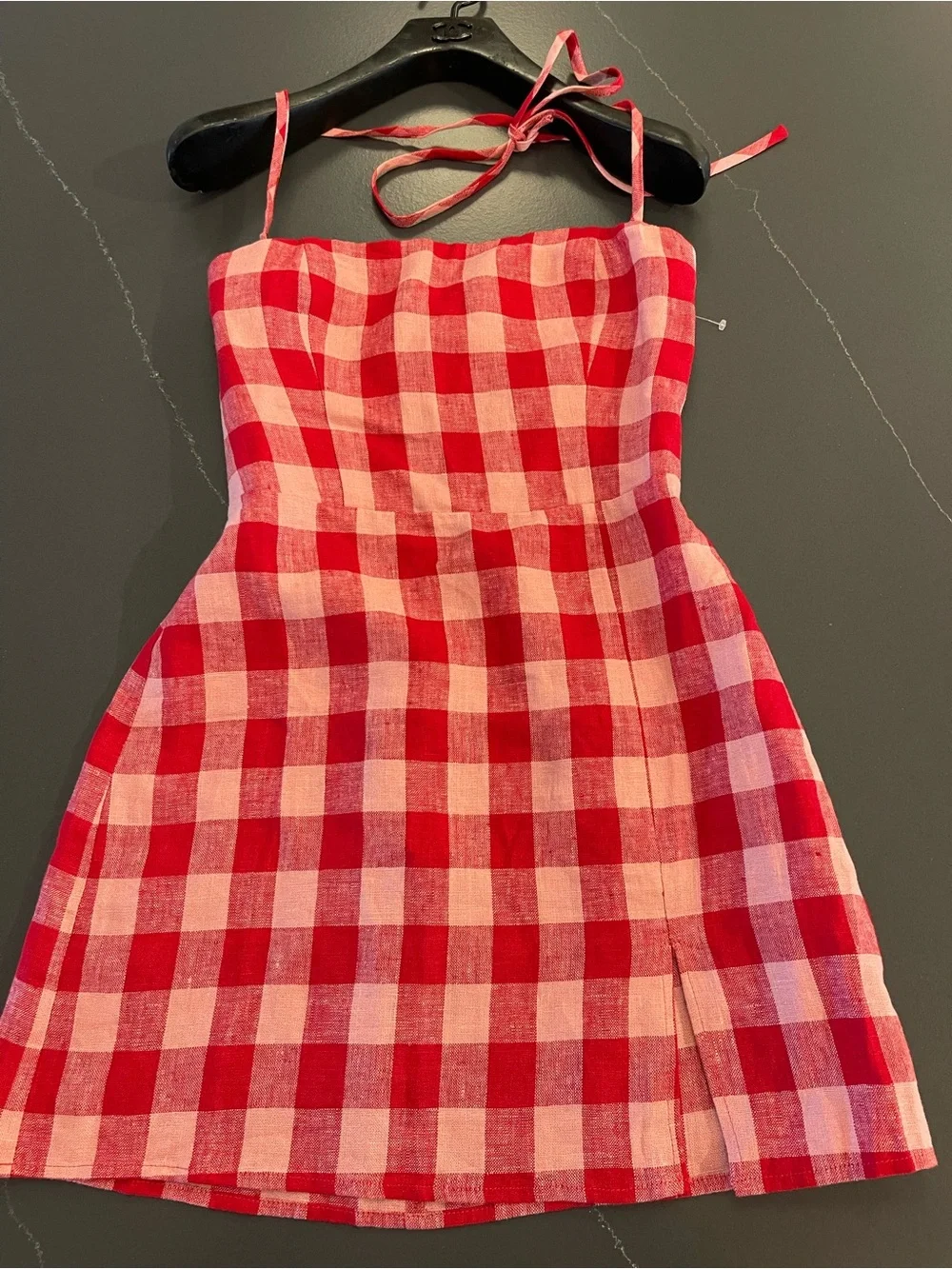 Reformation | Dresses | New Reformation Linda Linen Halter Mini Dress ...